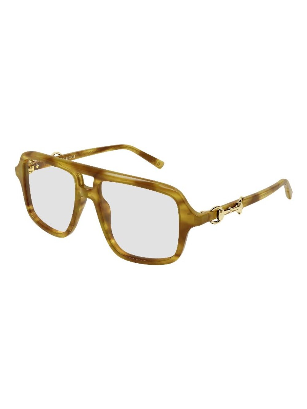 New Gucci Women's Sunglasses Havana Transparent Lens Acetate Frame GG2052S 013